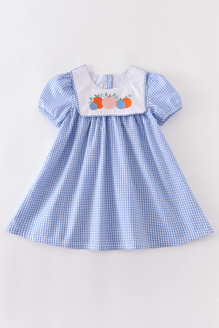Pumpkin embroidered dress
