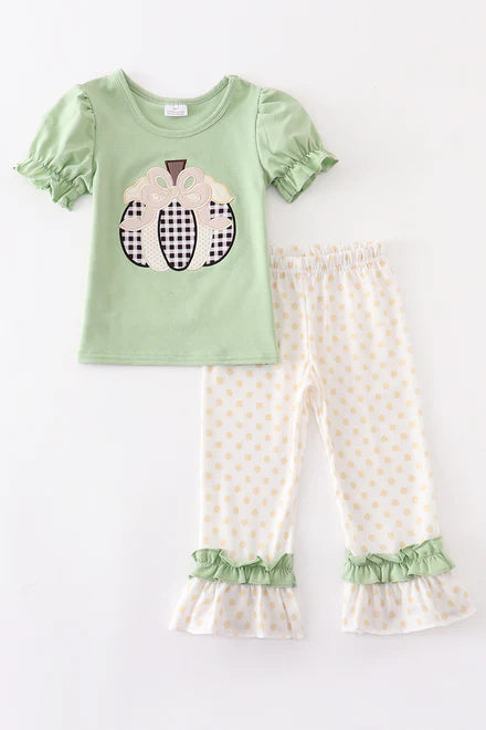 Sage pumpkin girls set