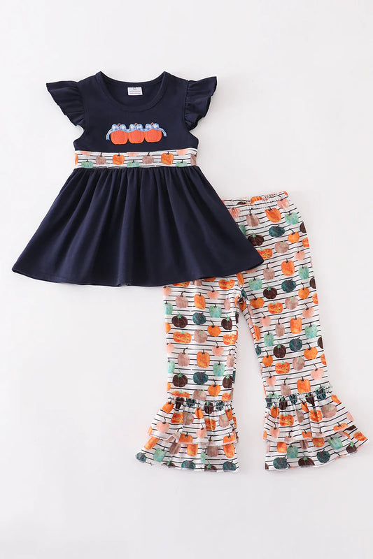 Navy blue pumpkin set
