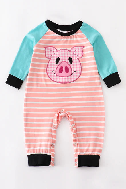 Pig boy romper