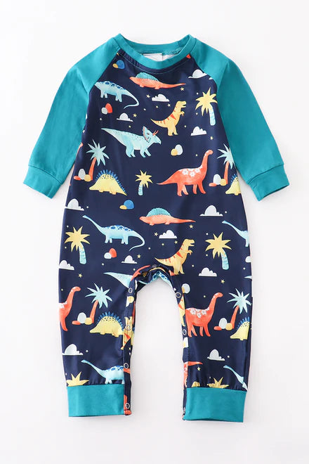 Dino boy romper