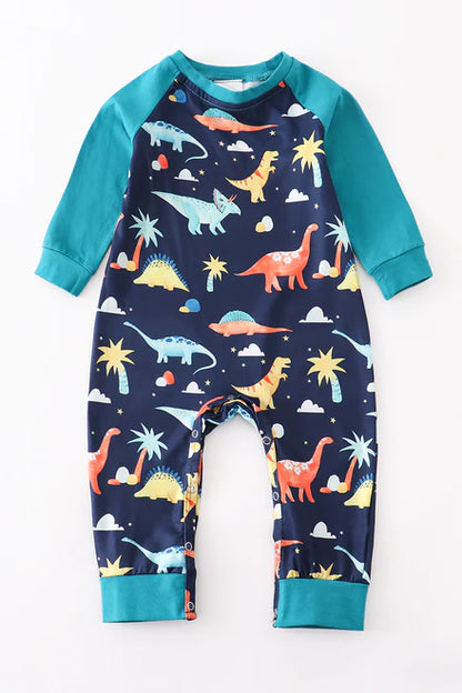 Dino boy romper