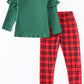 Christmas heifer ruffle pants set