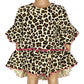 AnnLoren Little & Big Girls 3/4 Angel Sleeve Leopard Cotton Knit Ruffle Shirt