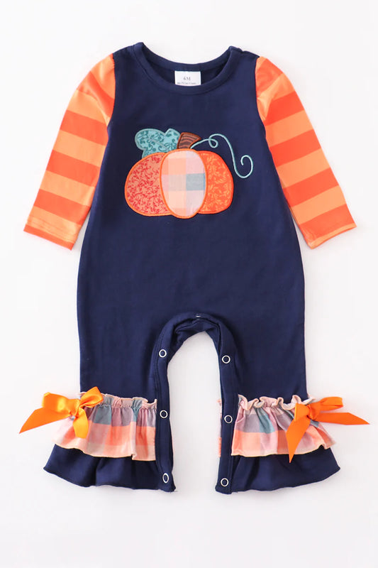 Navy pumkin romper