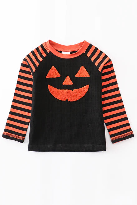 Halloween striped boys shirt