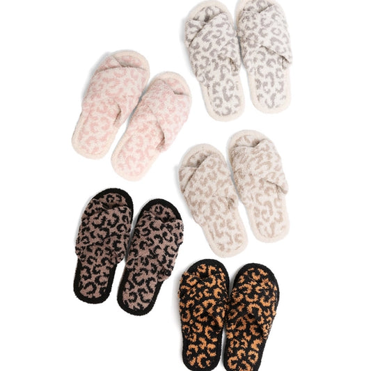 Leopard Criss-Cross Slippers