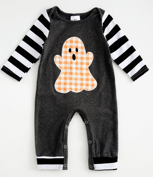 Dark ghost baby boy romper