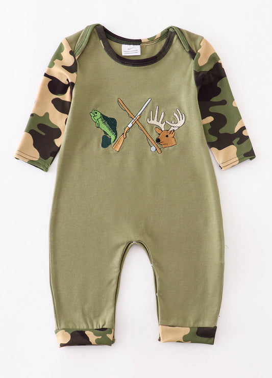 Hunting camo romper