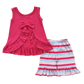 Swing back ruffle short set