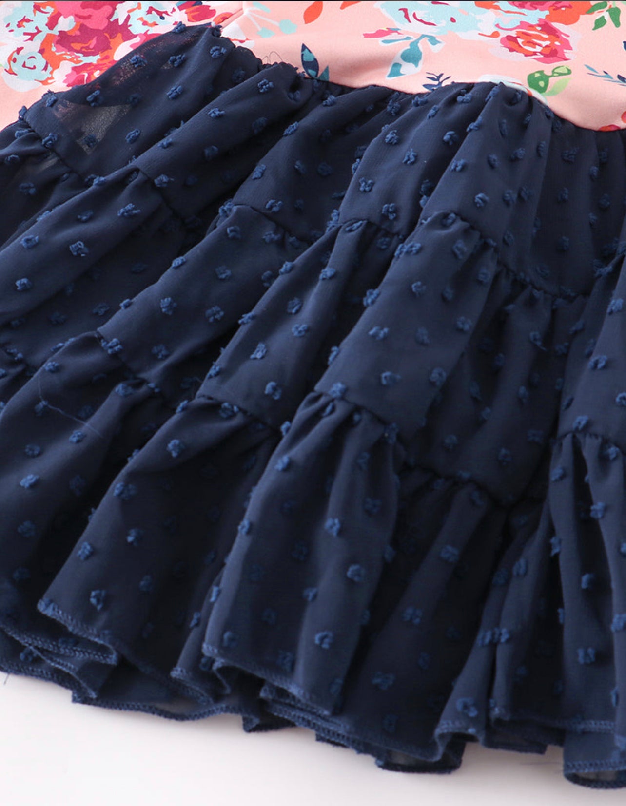 Floral navy twirl dress