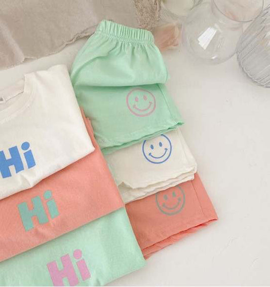 Smiley Shorts Set