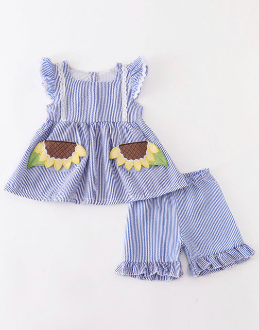 Seersucker sunflower set