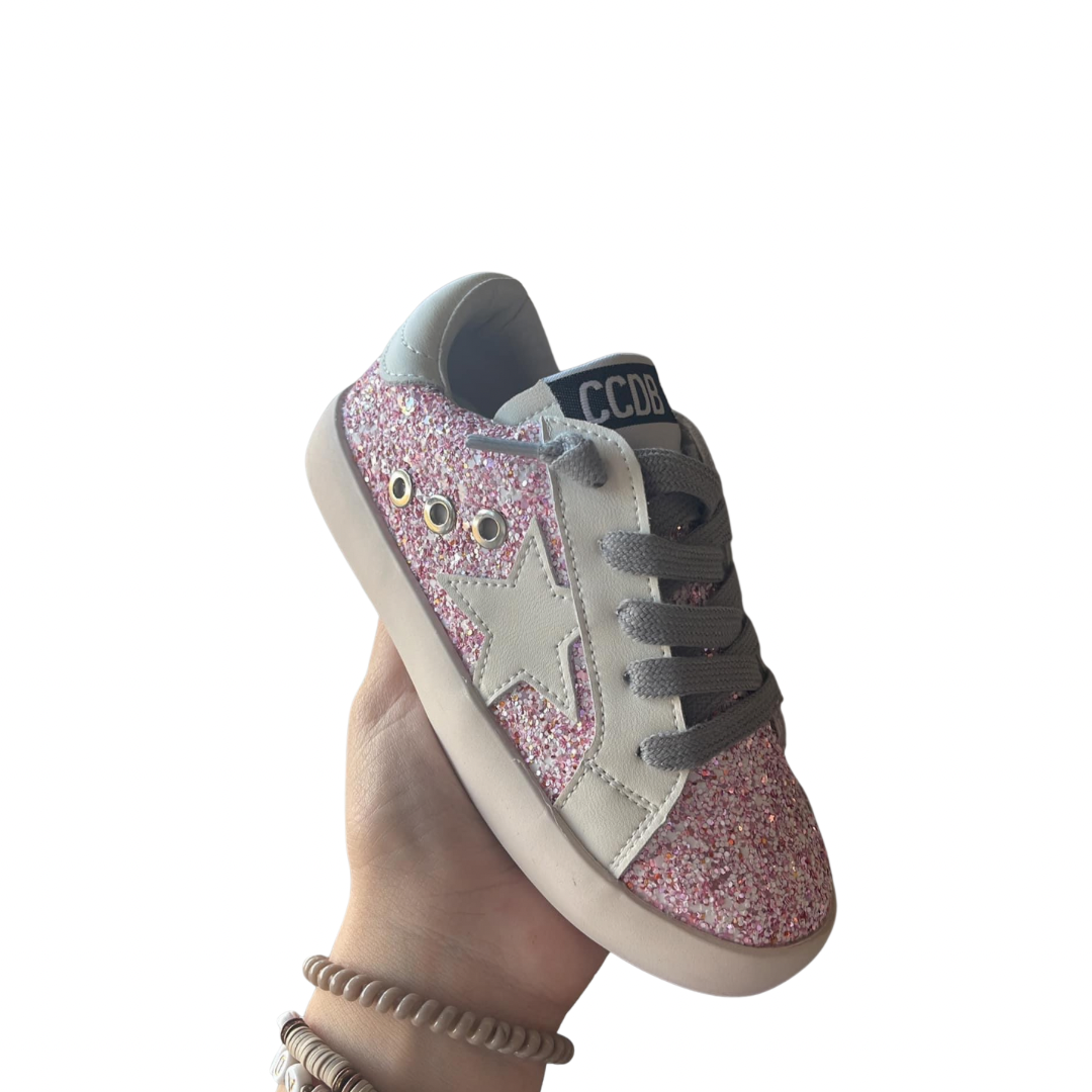 Pink sparkle sneaker