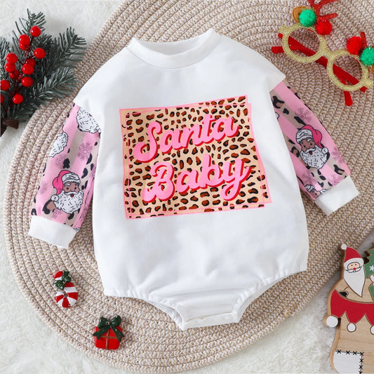 Santa baby romper