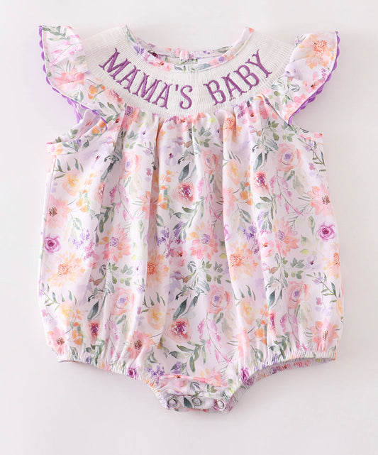 Floral mamas baby romper