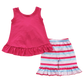 Swing back ruffle short set